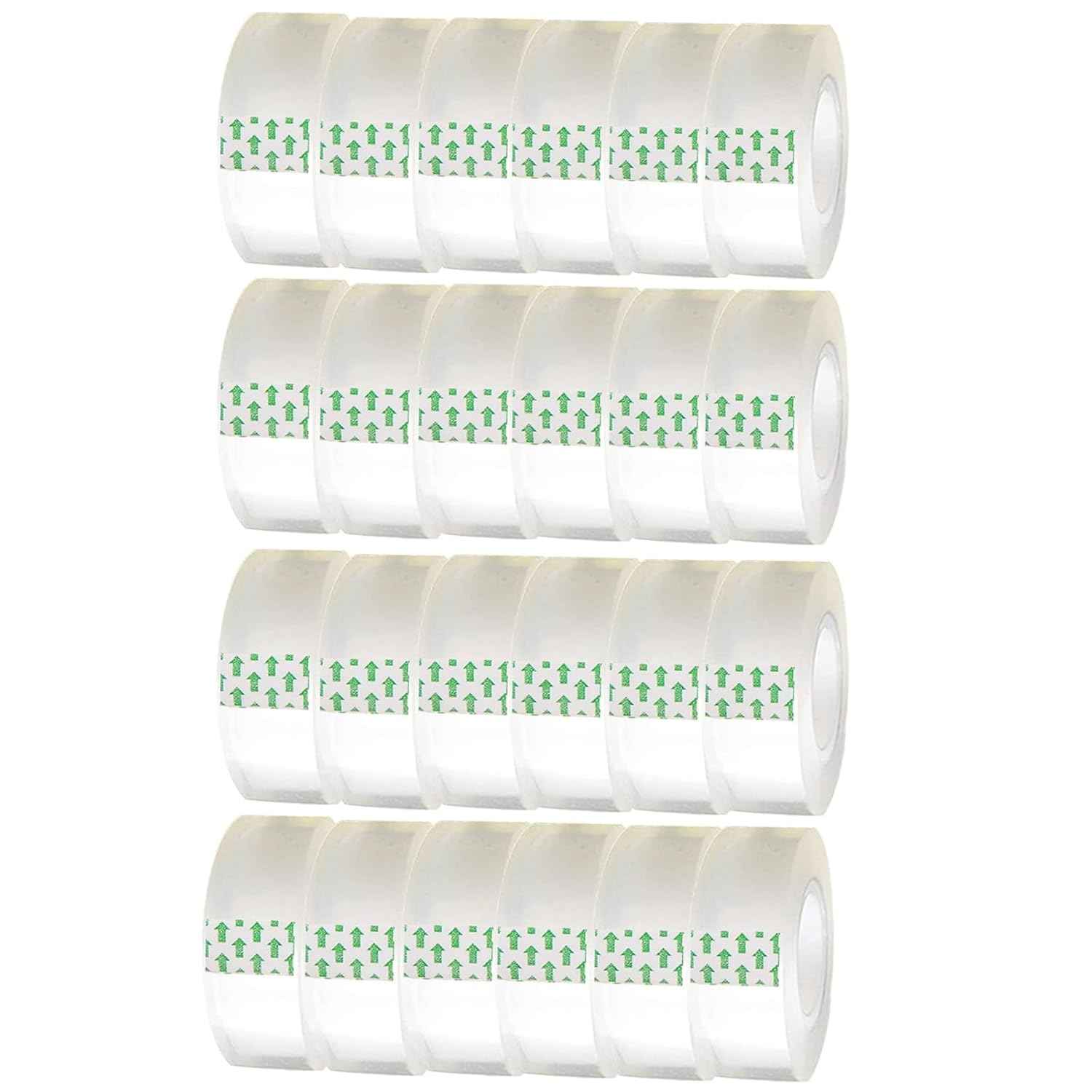 24 Pack Transparent Tape Clear Tape Refills Rolls Each Roll 3/4 x 1000 Inches, 1 inch Core, for Office, Home, School