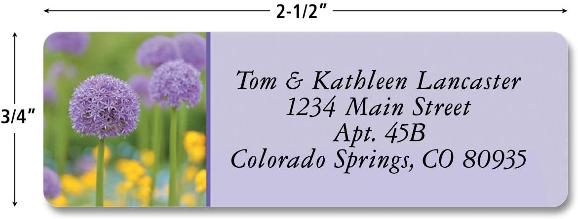 Colorful Images Floral Fantasy Rolled Personalized Return Address Mailing Labels with Dispenser, Customize with Name & Shipping Address, 500 ¾” x 2½” Self Adhesive, Easy Peel Label Roll - Lumora Desk