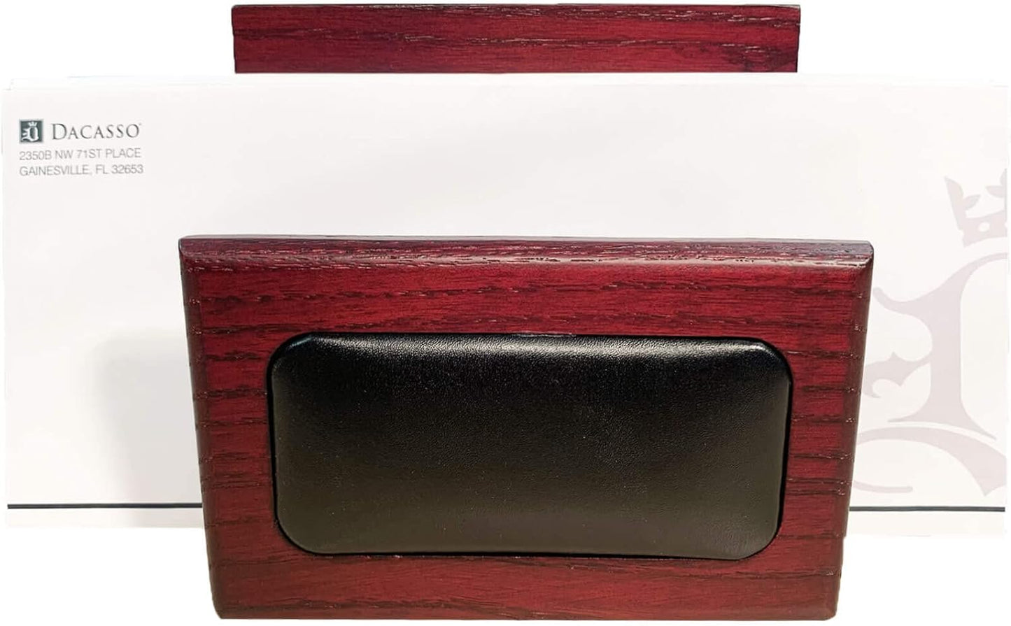 Dacasso Rosewood and Leather Desk Set, 8-Piece