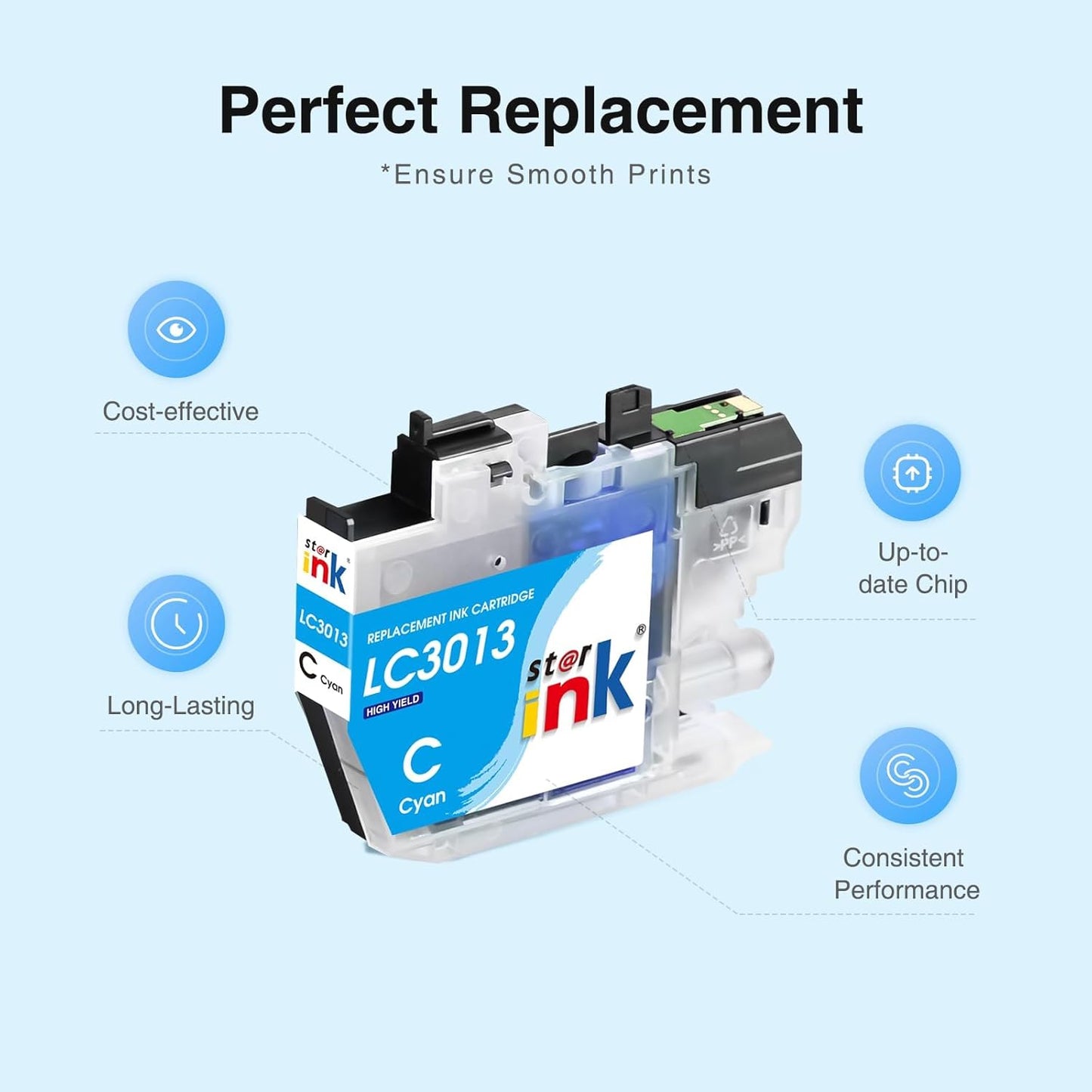 LC3013 Ink Cartridges BK/C/M/Y 10-Pack High Yield Replacement for Brother LC3013 Ink Cartridges Work with Brother MFC-J497DW MFC-J491DW MFC-J690DW MFC-J895DW Printer,LC3011 Ink cartridges BK/C/M/Y