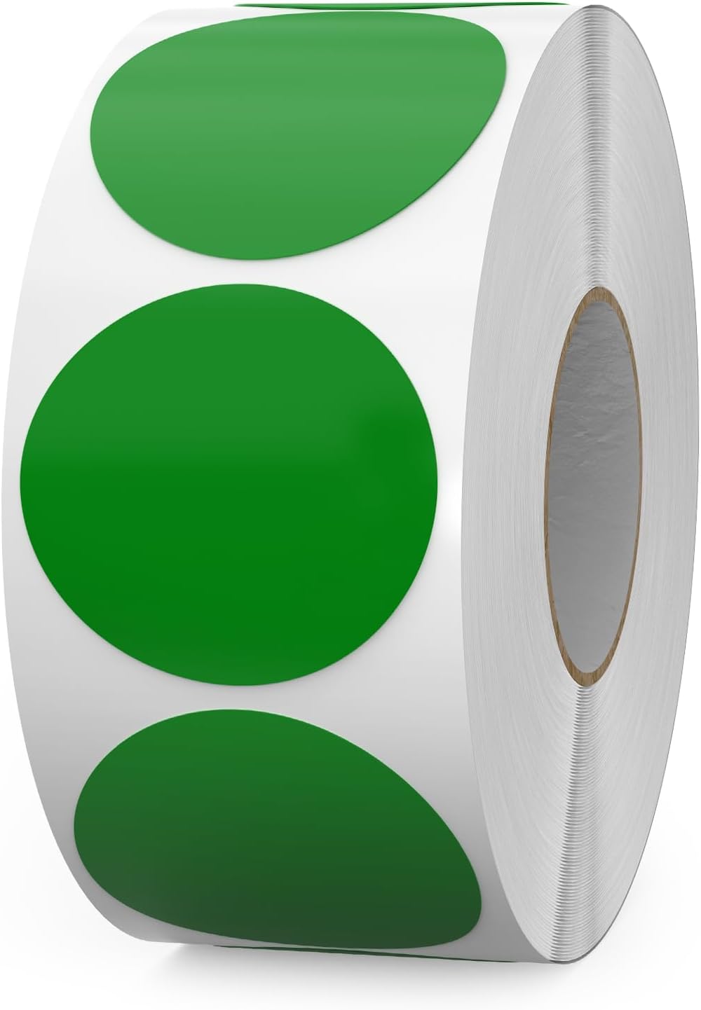 1000 PCS Green Dots Stickers 1.5 Inch Vinyl Color Coding Round Sticker Removable Writable Circle Labels Roll for Inventory Office Classroom