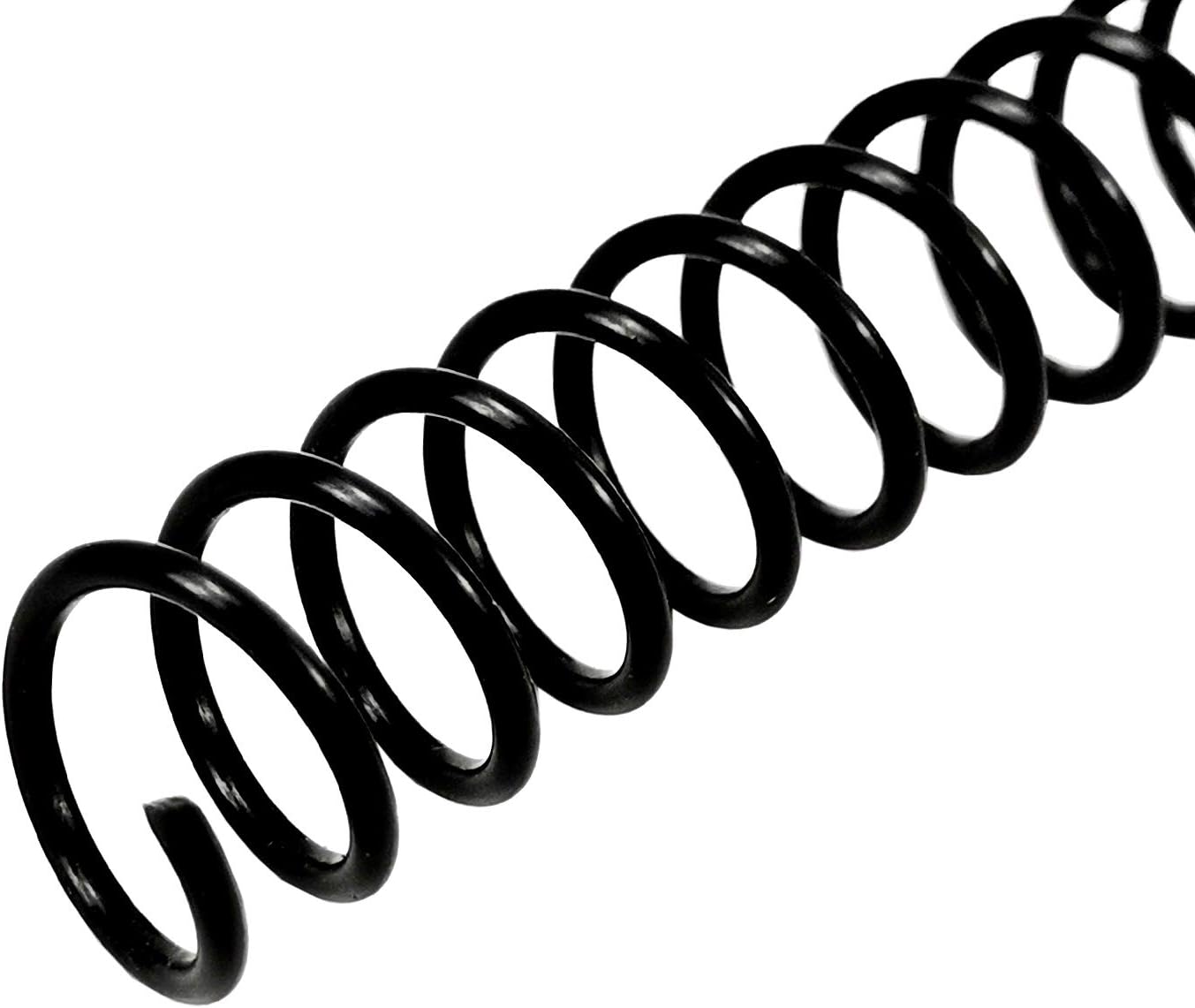 Rayson 3/8" Plastic Spiral Binding Coil, 60 Sheets Capacity, 4:1 Pitch 9.5mm Black Coil Binding Spines for Business and Educational Purposes, Pack of 100