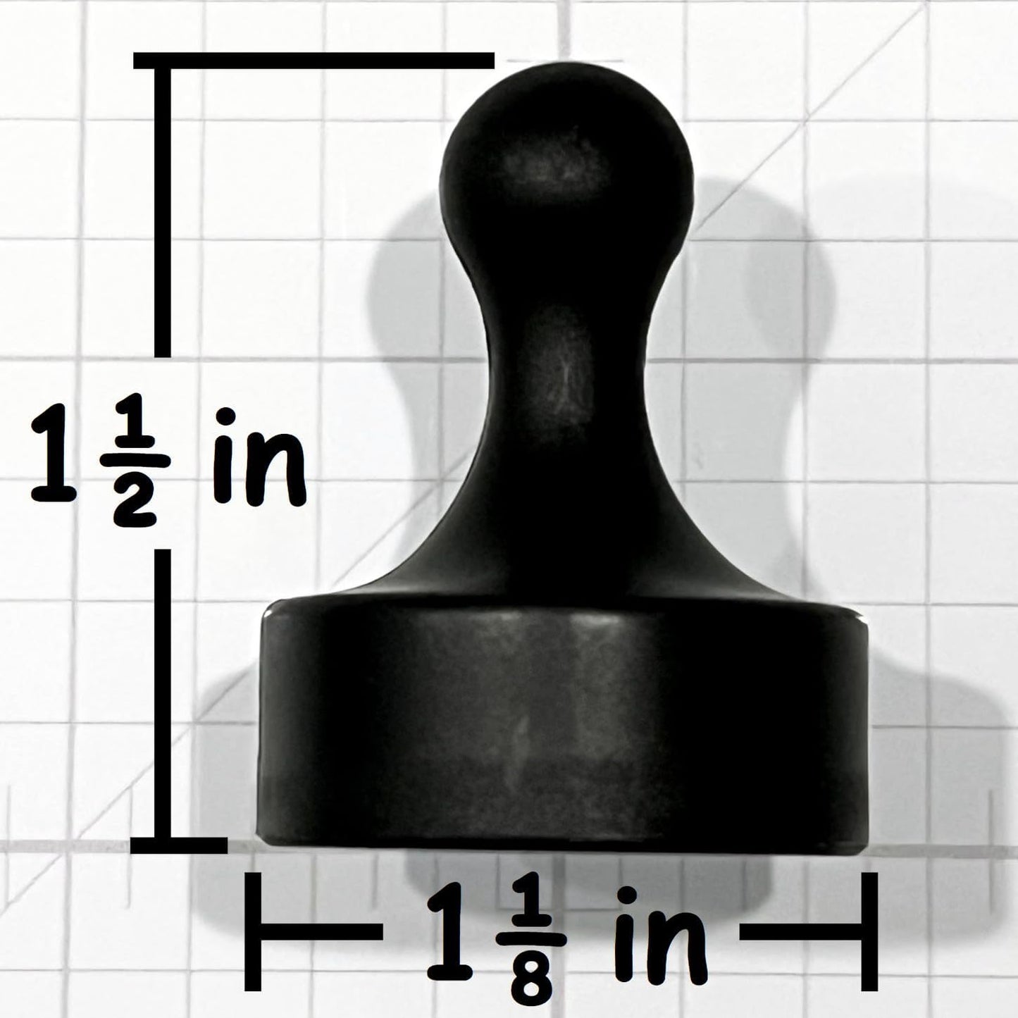 GLASSBOARD STUDIO Powerful Neodymium Magnets, Pawn-Shaped - Strong Fridge/Refrigerator and Whiteboard Magnet, Ideal for Office, Kitchen, Crafts - Rare Earth, Heavy Duty (3, Meadow Lilac)