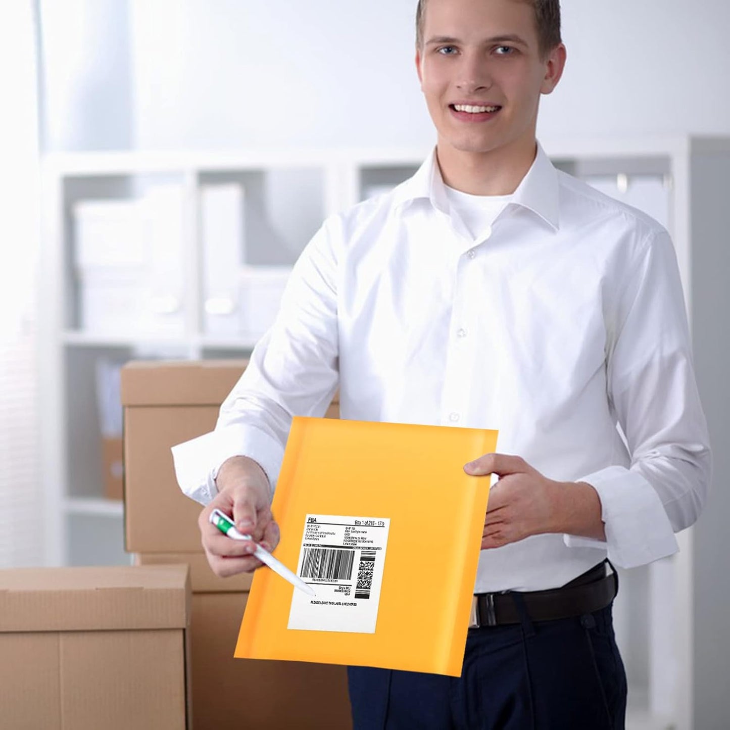 packbabol Kraft Bubble Mailers 8.5x11 Inch 50 Pcs,Small Self-Sealing Mail Shipping Bags,Yellow Padded Envelopes #2 - Lumora Desk