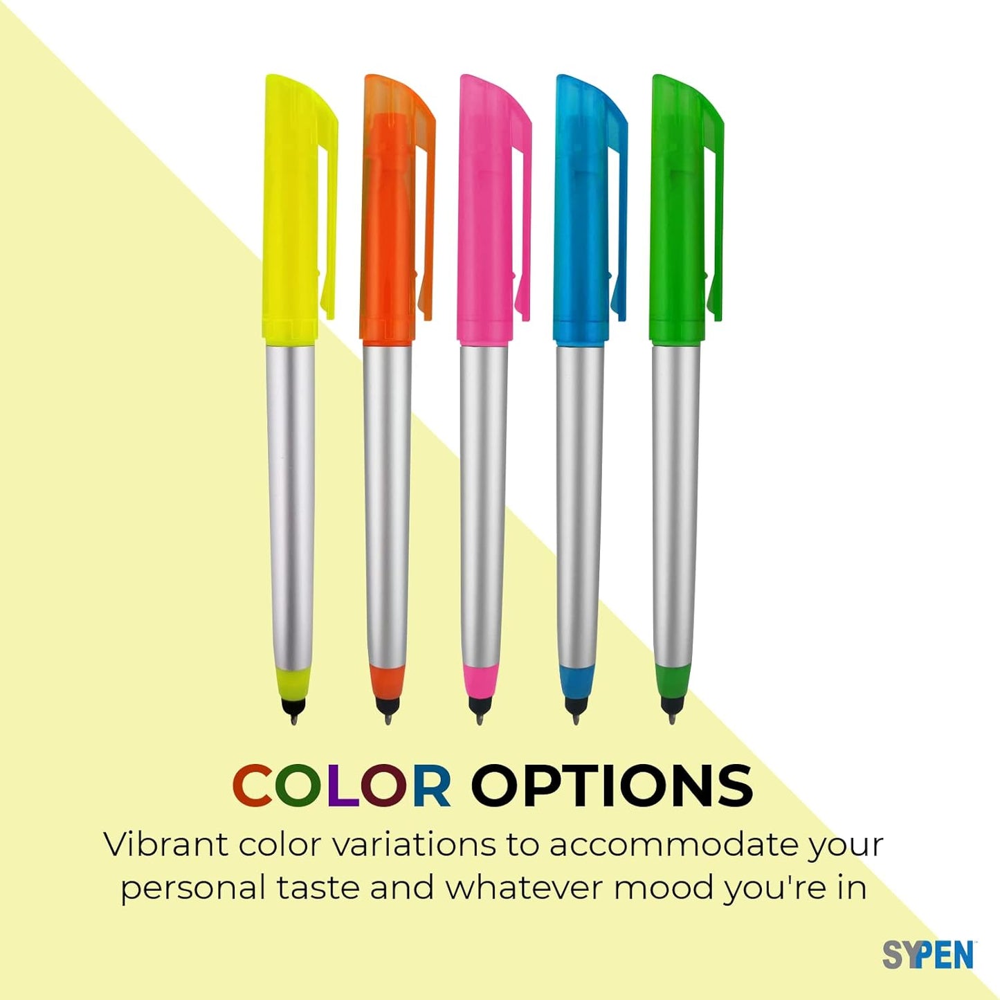Personalized Pens with Highlighter and Stylus -250 Pack Bulk-Free Imprint - 3 In Highlighter, Ballpoint Pen, and Stylus Combo- add Custom Business Name, Logo or Gift Message- Orange