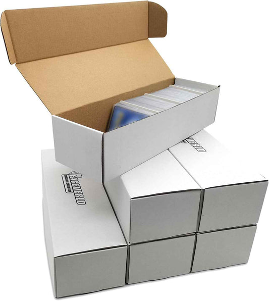 Fageverld Trading Card Storage Box, Mtg Storage Box with Dividers, Cardboard Collector Box for TCG, Baseball Sports Cards, 6 Count