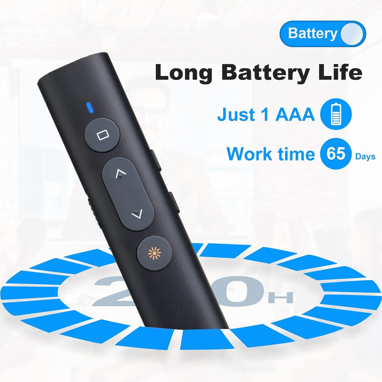 (2 Units) Presentation Clicker for PowerPoint Red Laser Pointer, USB A C Wireless Presenter Remote, Google Slide Advancer Projector Smart Board Slideshow PPT Clicker for Mac/Laptop/Computer/Office