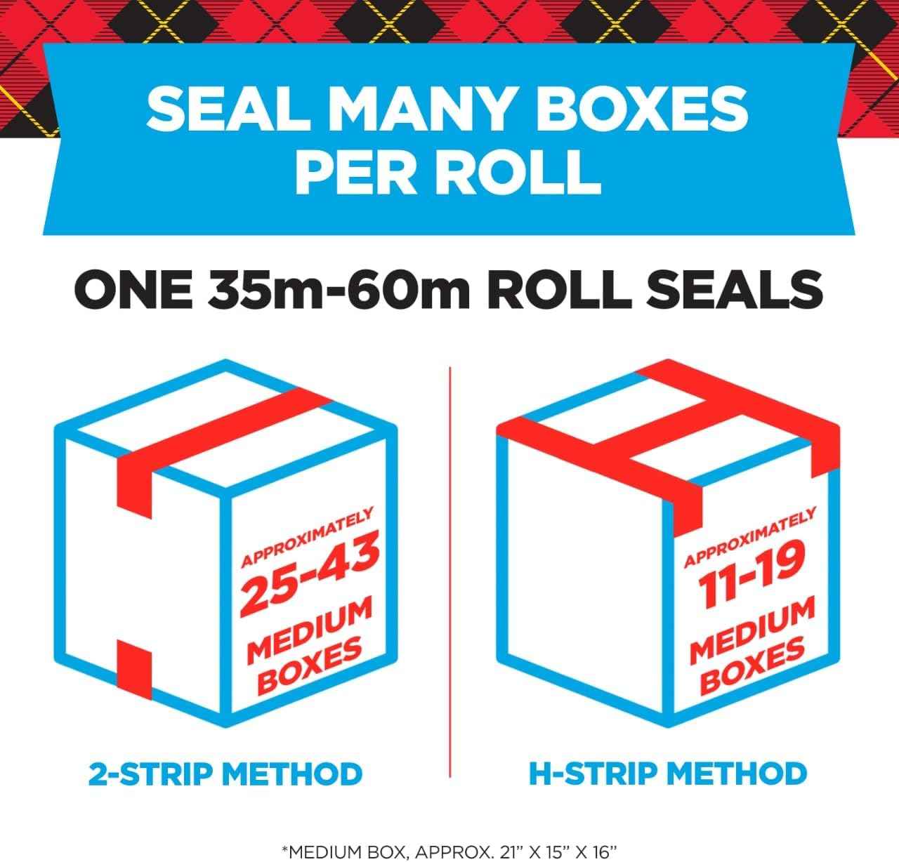 Scotch Heavy Duty Shipping Packing Tape, Clear, Shipping and Packaging Supplies, 1.88 in. x 54.6 yd., 1 Tape Roll