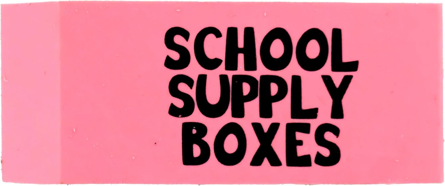 School Supply Boxes | Pink Wedge Erasers | 480 Pack | Smudge-Free and Durable