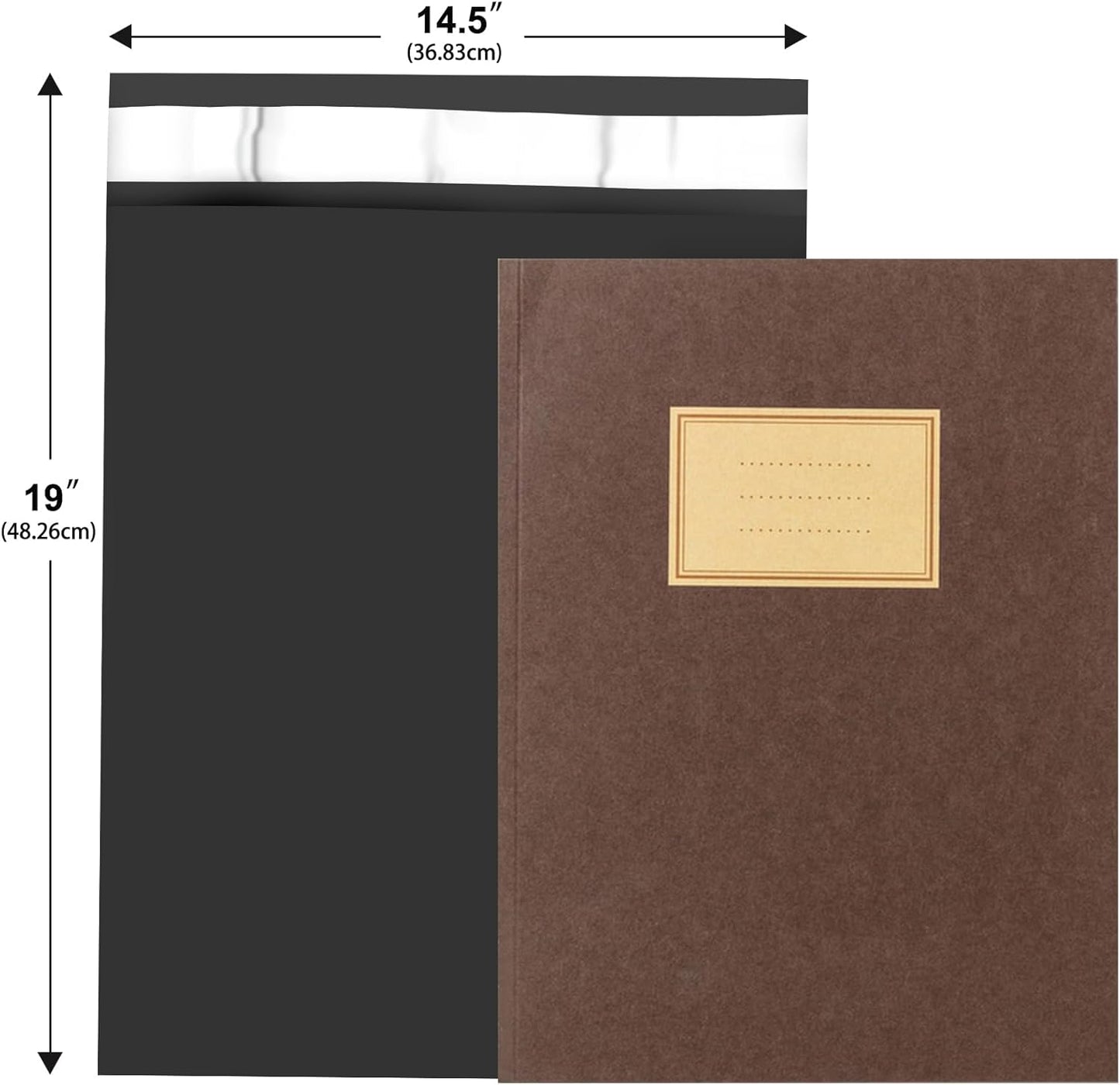 Poly Mailers 14.5x19, Large Poly Mailers 100 Pack, Shipping Mailers with Self Seal Adhesive, Waterproof and Tear-Proof Mailers Poly Bags for Small Business (Black） - Lumora Desk