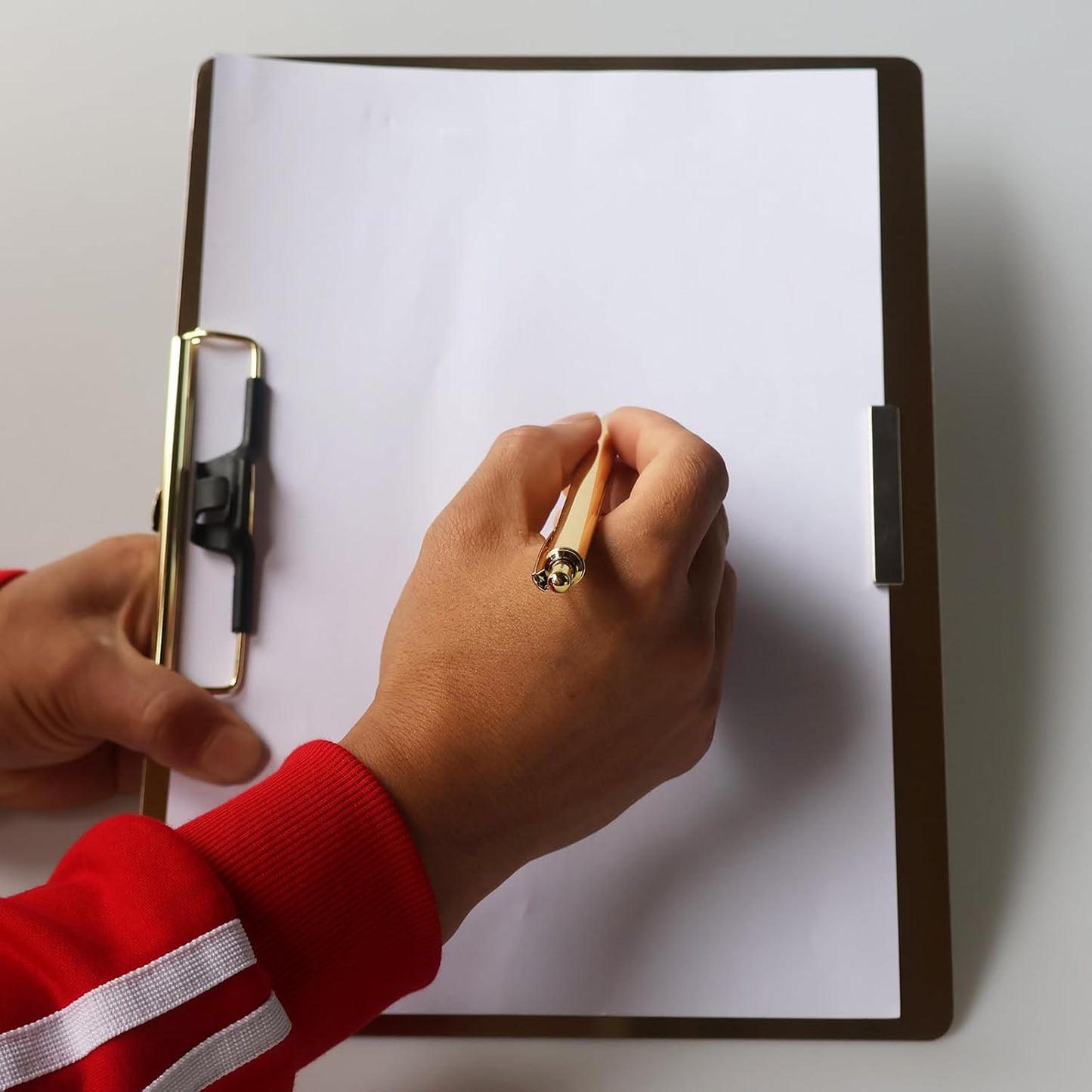 Stainless Steel Magnetic Clipboard with Pen - Multiple Sizes, Magnetic Design, Essential for Office and Home (4.3 x 6.5 Inches)