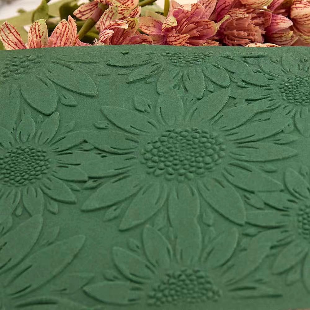 3D Plastic Embossing Folder Template Stereoscopic Sunflower Texture 5x7 Inch for Card Making DIY Scrapbooking Paper Crafting Handmade Crafts Scrapbooking Arts Supplies Scrapbook Decor