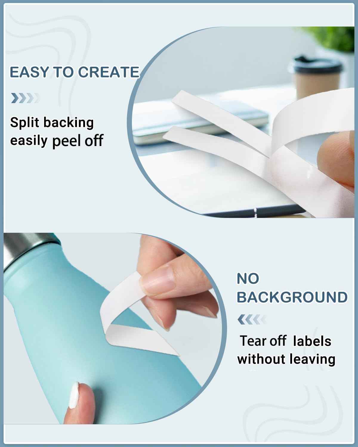 18mm Label Tape Replacement for TZe Tape 18mm 0.7’’ Laminated White Brother P-Touch Label Maker Tape 3/4’’ Compatible with Ptouch PTD400 PT-D410 PTD600 PTD610BT PTD400AD PT1880, 4-Pack