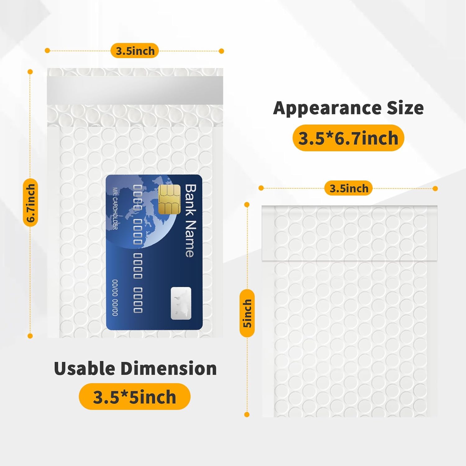Bubble Mailers 3.5x5 inch 40Pack White Bubble Mailers Self-Seal Padded Mailing Envelopes Bubble Opaque Padded Mailer for Small Businesses to Package and Mail Jewelry Cosmetics#0000 - Lumora Desk