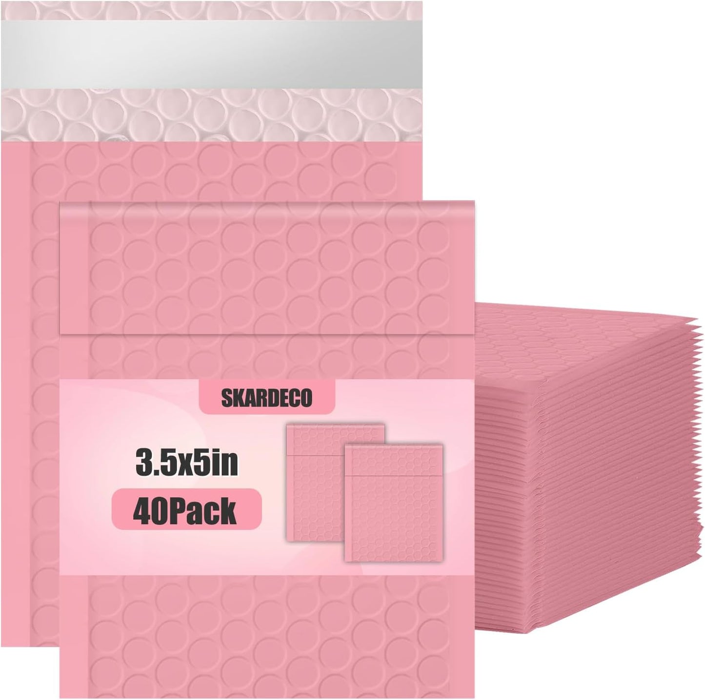 Bubble Mailers 3.5x5 inch 40Pack Pink Bubble Mailers Self-Seal Padded Mailing Envelopes Bubble Opaque Padded Mailer for Small Businesses to Package and Mail Jewelry Cosmetics#0000 - Lumora Desk