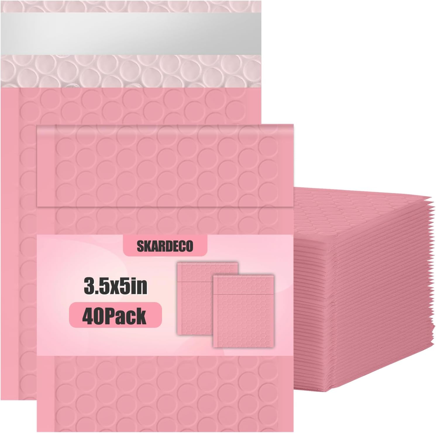 Bubble Mailers 3.5x5 inch 40Pack Pink Bubble Mailers Self-Seal Padded Mailing Envelopes Bubble Opaque Padded Mailer for Small Businesses to Package and Mail Jewelry Cosmetics#0000 - Lumora Desk