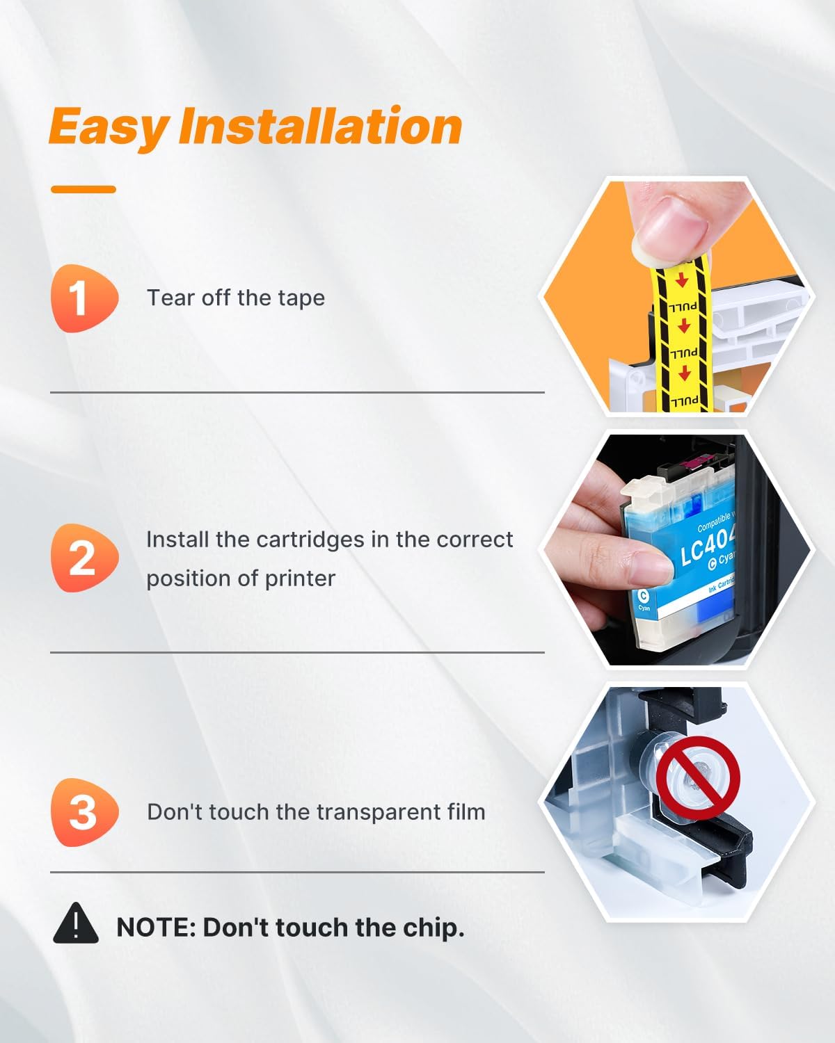 LC404 LC 404 Ink Cartridges for Brother Printer Ink LC404 Replacement for Brother LC404 Ink Cartridges LC404XL LC 404 XL for MFC-J1205W MFC-J1215W MFC J1205W J1215W (Black Cyan Magenta Yellow, 4 Pack)