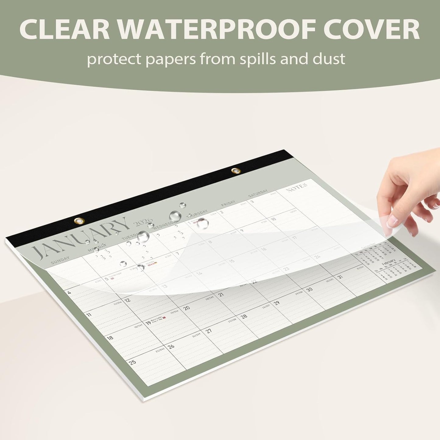 Desk Calendar 2025-2026, Runs Until December 2026 - Large Size 17" x 12" Desktop/Wall Monthly Calendar with To Do List, Personal Desk Calendar Planner for Home, School, Office