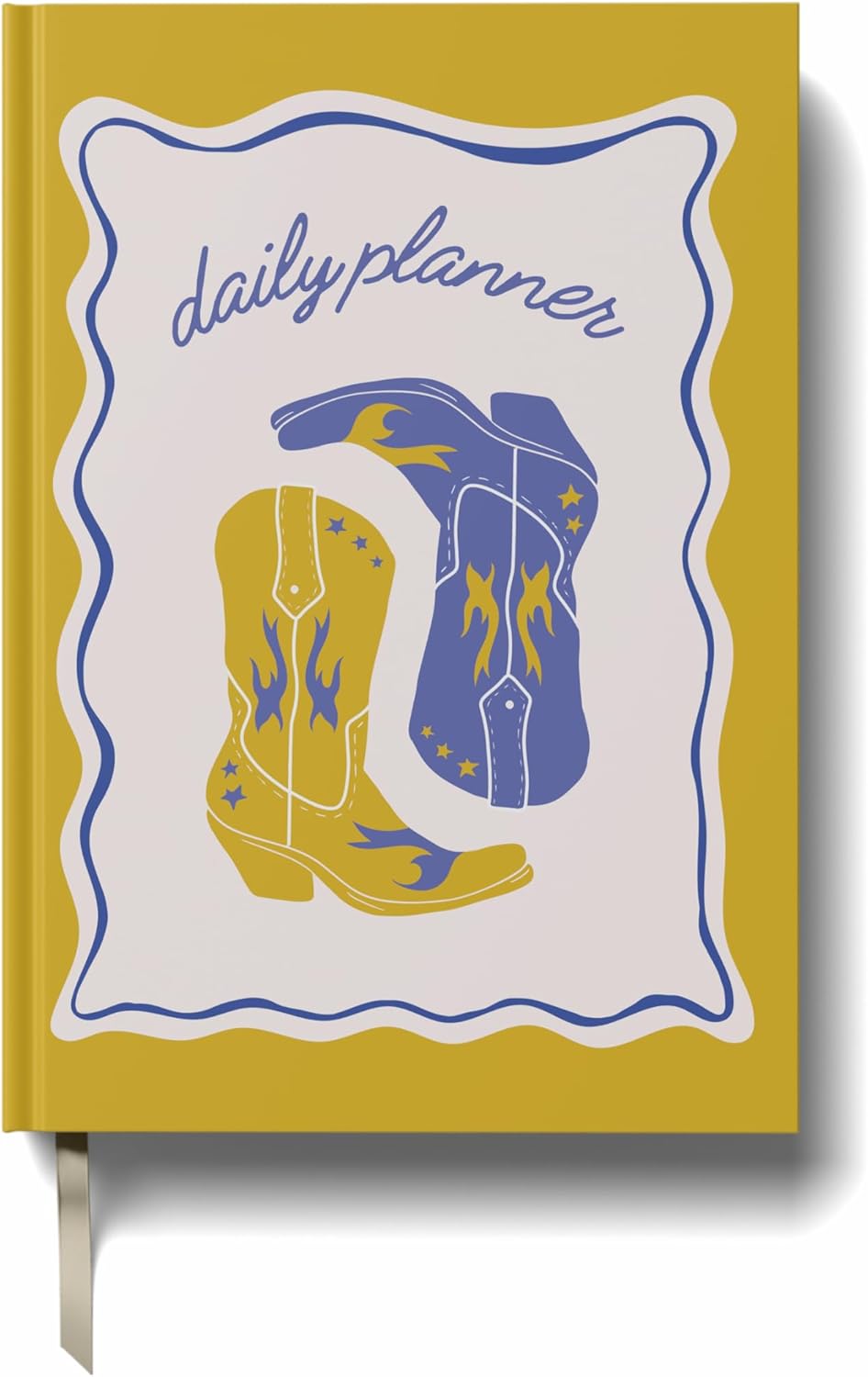Yop & Tom Undated Daily Planner (A5) - Productivity Planner - Weekly and Daily Organizer with Time Slots - Cowboy Boots