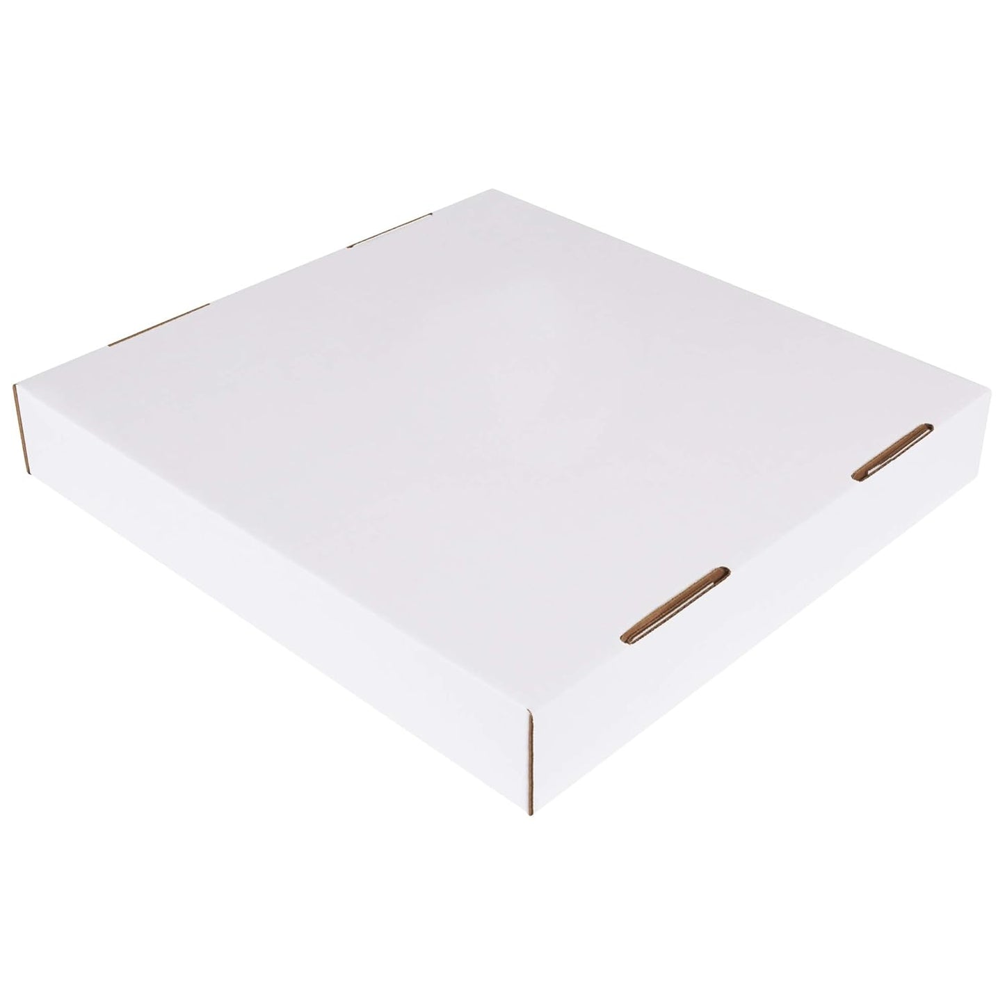 AVIDITI 40 or 50 Gallon Corrugated Cardboard Trash Can and Recycling Bin Lids (10-Pack) 18"L x 18"W x 3"H, White, Reusable and Disposable Garbage Lid for Parties and Outdoor Events