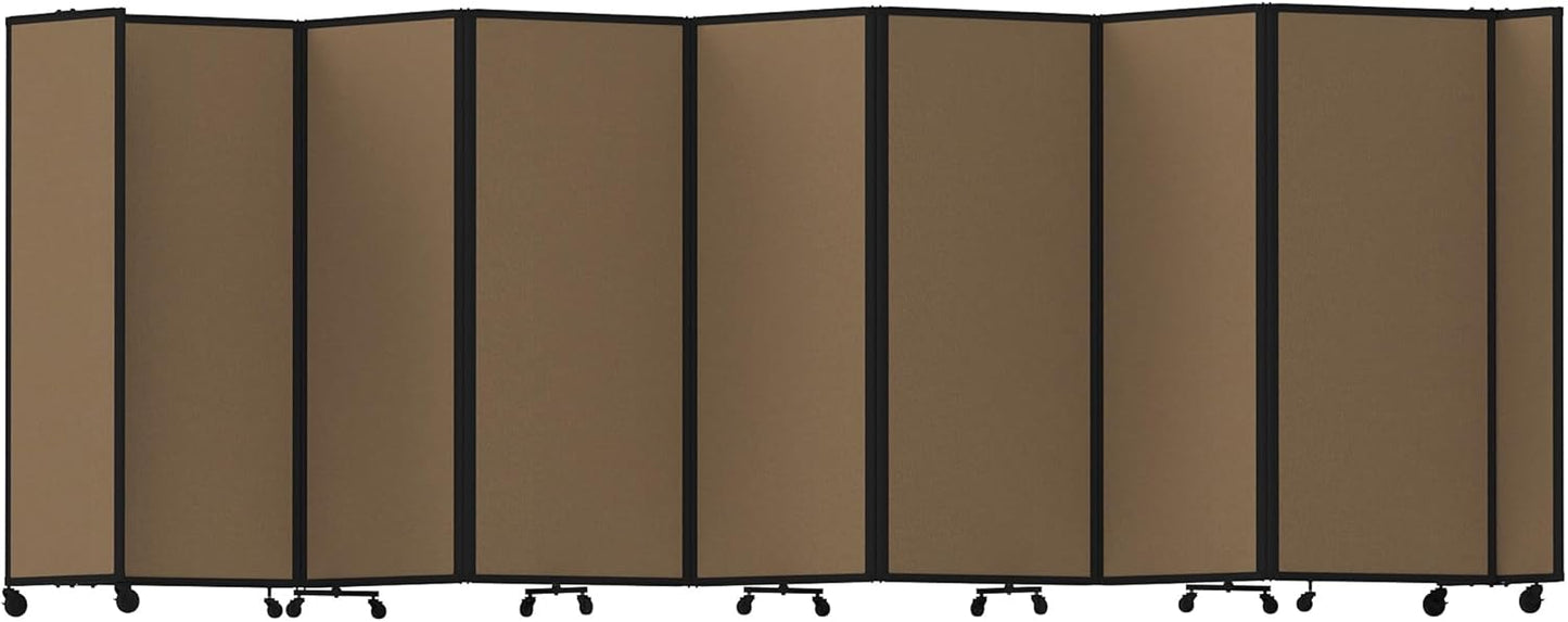 Versare Room Divider 360 Portable Wall Partition | Folding Panels | Large Freestanding Divider | Locking Wheels | Temporary Room Separator - Lumora Desk