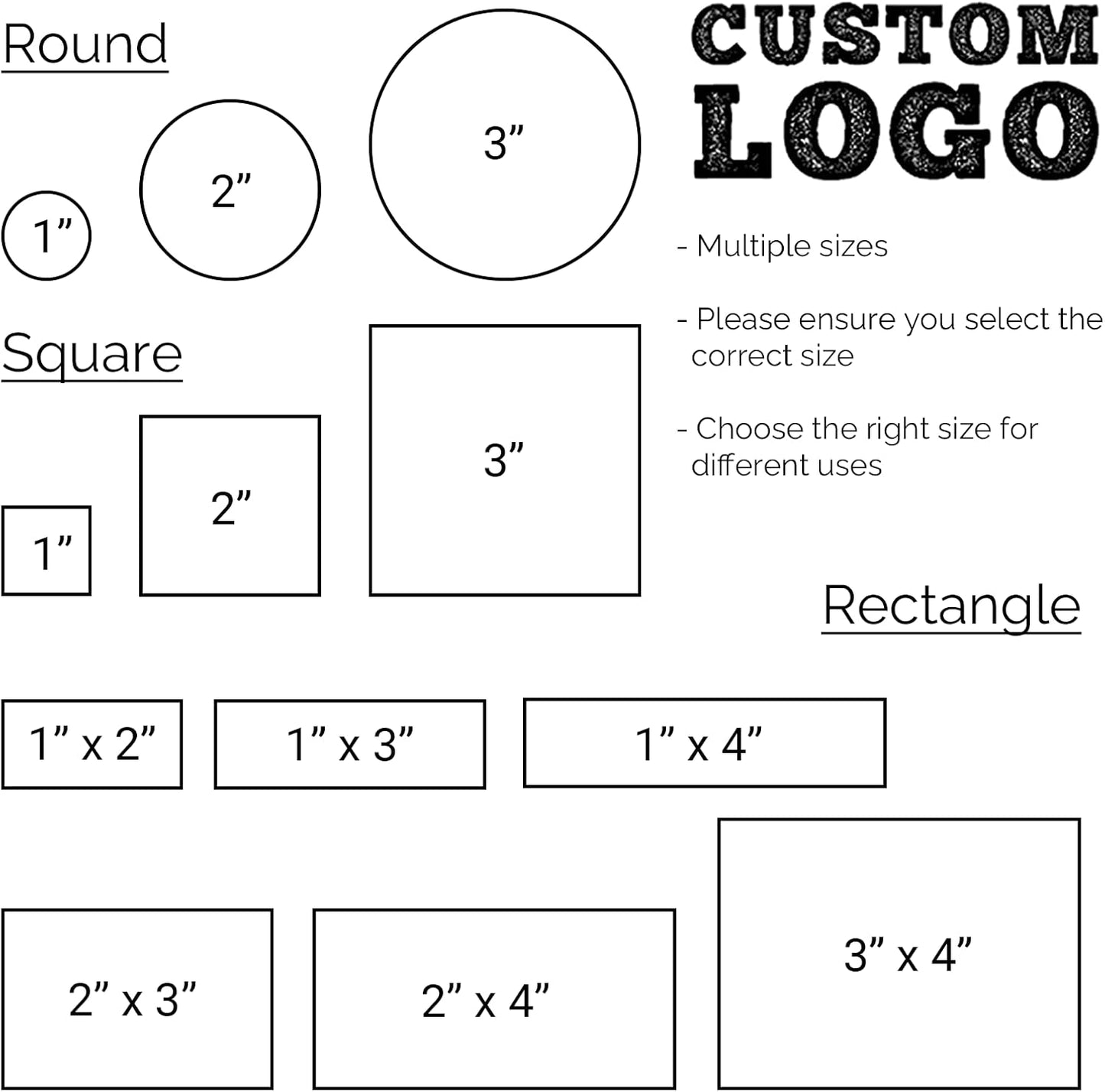 Custom Stamp with Logo Text - Personalized Rubber Stamp with Handle - Address Stamps for Business or Crafting - Round 3"
