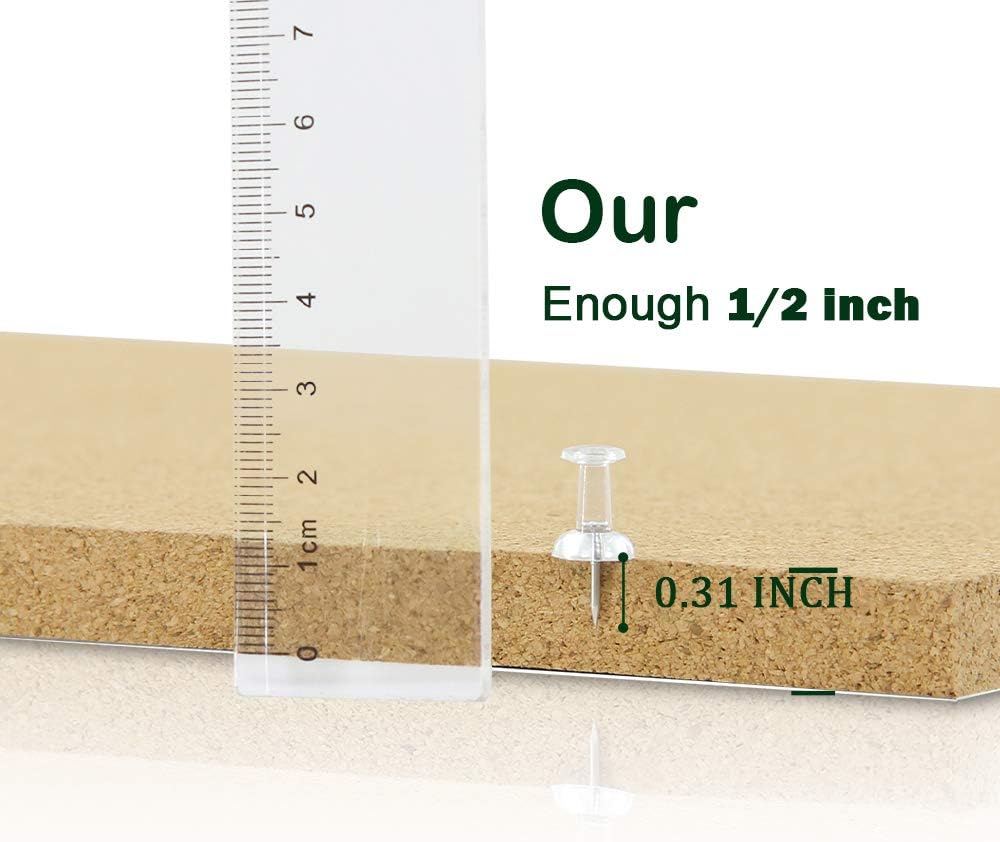 Cork Board Tiles 12"x12" - 1/2" Thick 4 Pack Cork Board Square Bulletin Boards Self Adhesive Corkboards for Walls Pin Boards Corkboards for Office Home School Decor - Lumora Desk