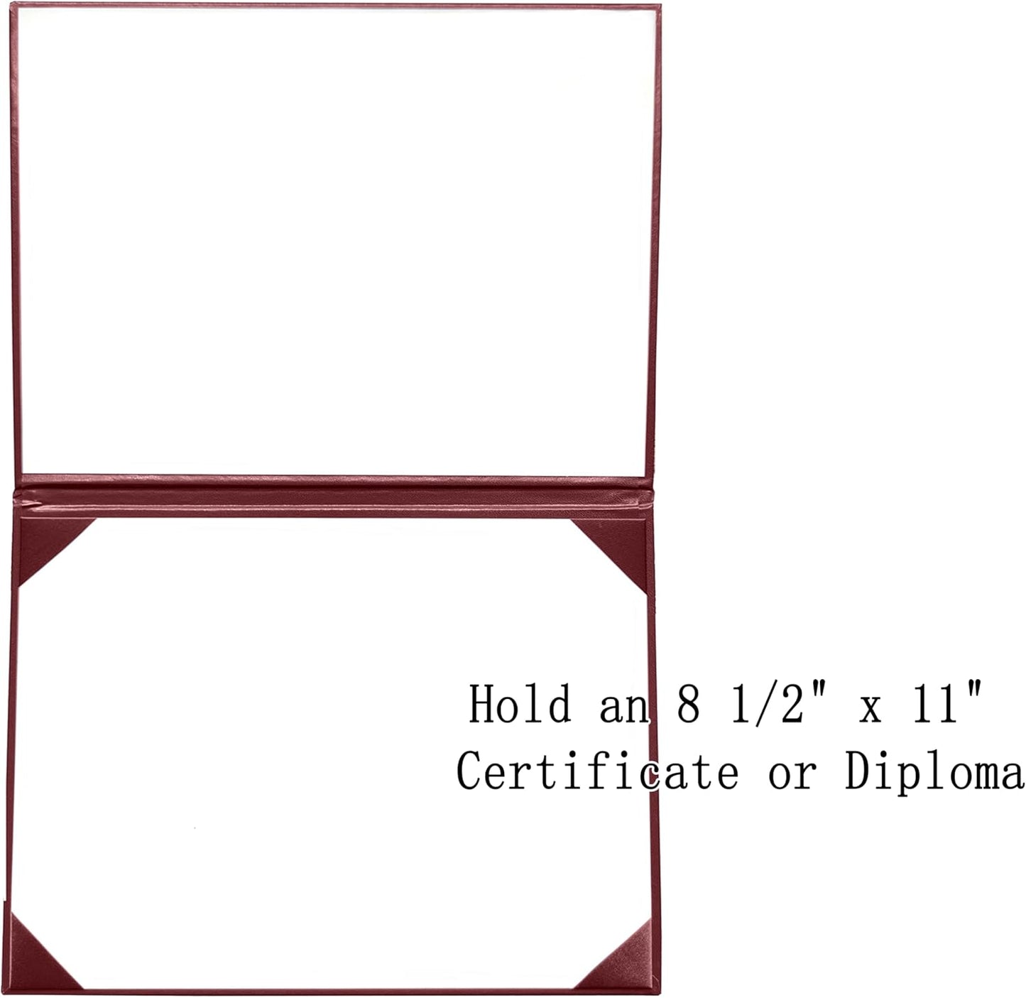 20 PCS Smooth Diploma Certificate Cover 8 1/2" x 11" Maroon