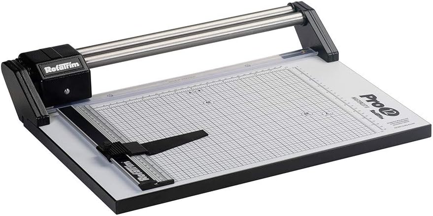 Rotatrim Pro 12 Inch Cut Professional Paper Cutter/Trimmer Precision Rotary Trimmer with Self-Sharpening Precision Steel Blades & Twin Stainless Steel Guide Rails (RCPRO12i)