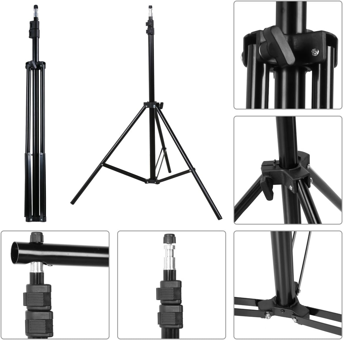 SLOW DOLPHIN Photo Video Studio 10x7ft(WxH) Adjustable Backdrop Support System Kit Background Stand with Carry Bag