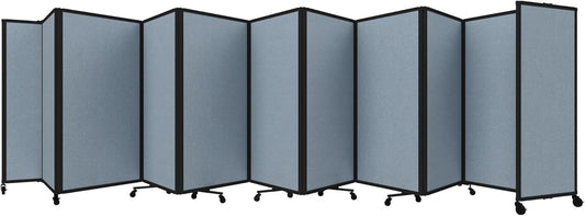 Versare Room Divider 360 Portable Wall Partition | Folding Panels | Large Freestanding Divider | Locking Wheels | Temporary Room Separator