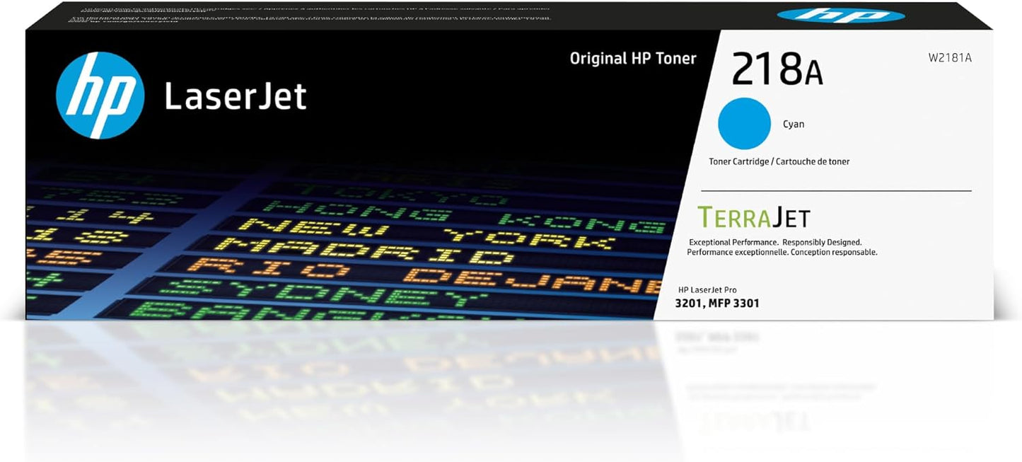 HP 218A Cyan Toner Cartridge | Works with Color Laserjet Pro 3201, MFP 3301 Series | W2181A - Lumora Desk