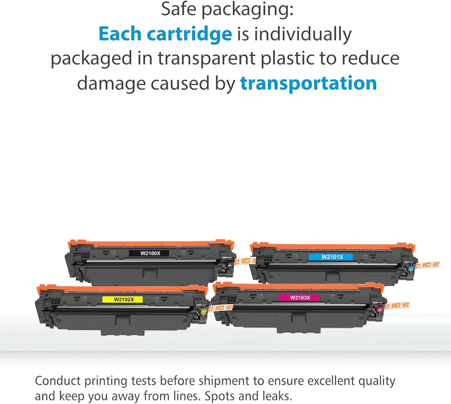 210X Toner Cartridge High Yield 4 Pack | with Chip Compatible Replacement for 210X 210A W2100X W2100A for Color Laser Pro 4201dn 4201dw Pro MFP 4301fdn 4301fdw Printer Ink | Black Cyan Yellow Magenta