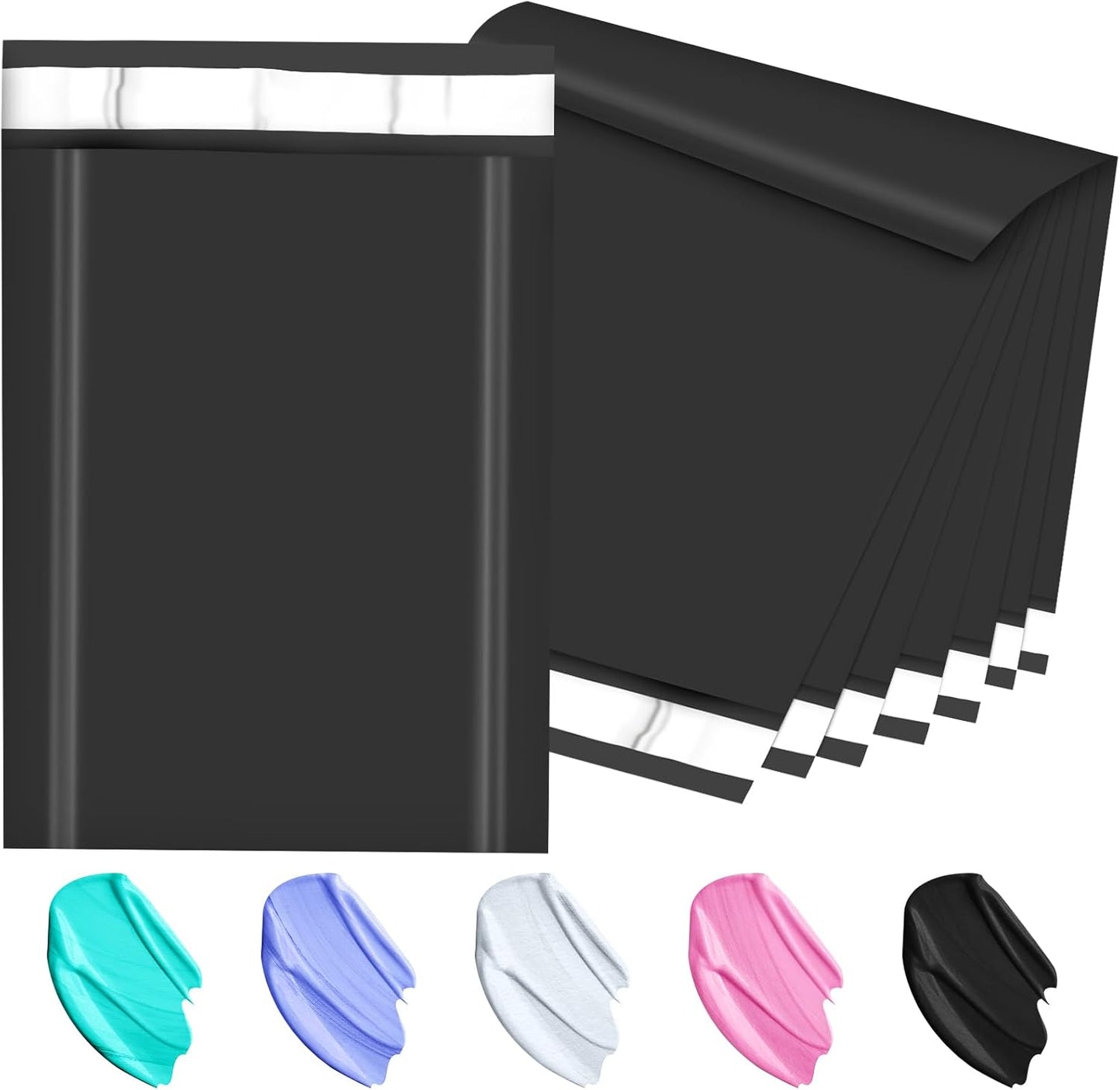 Poly Mailers 10x13 Inch 200 Pcs, Black Shipping Bags, Mailing Envelopes with Self Seal Adhesive Strip, Waterproof and Tear-Proof Poly Bags for Non-Fragile Items - Lumora Desk