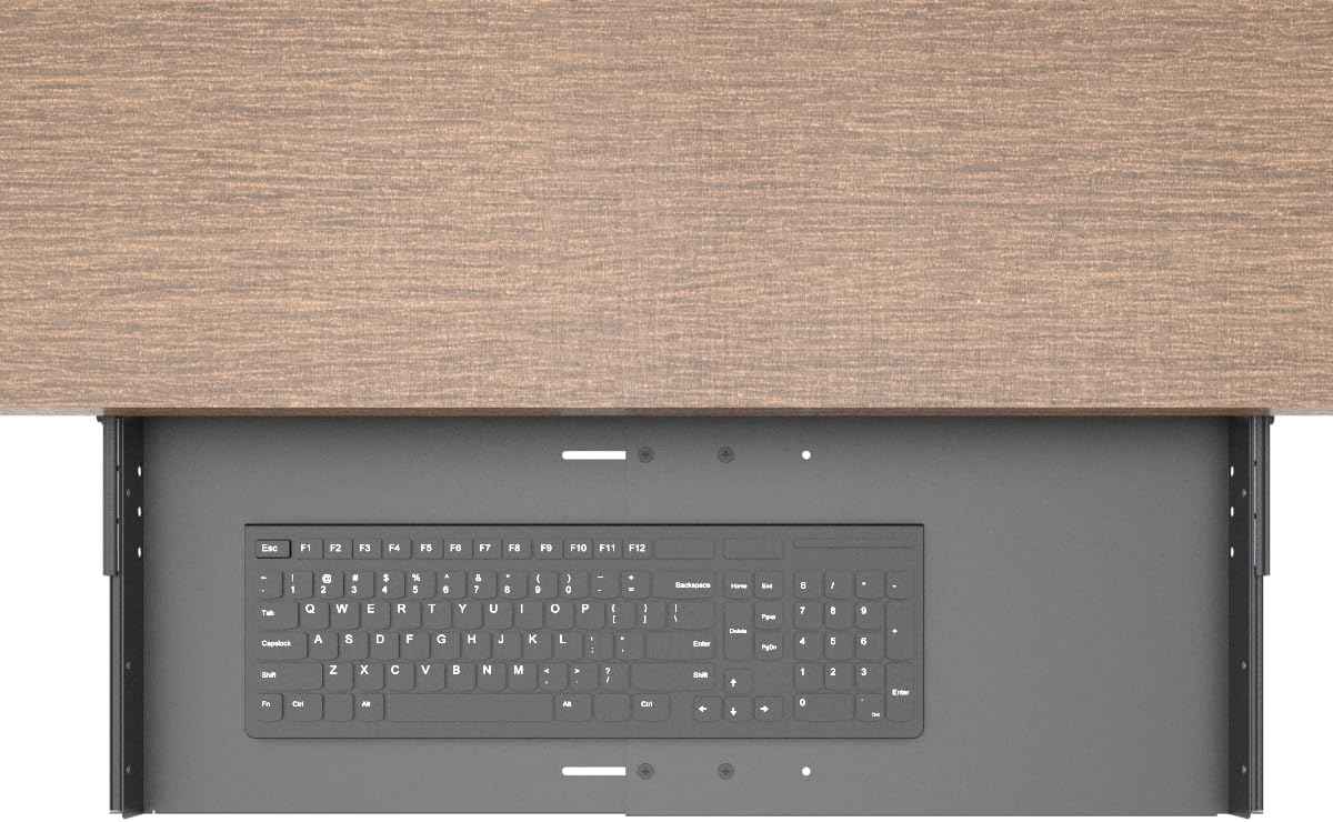 Sliding Keyboard Tray Under Desk, Pull-Out Keyboard and Mouse Tray, 27 x 9.8 inches Large Platform Slide-Out Computer Drawer for Typing, Metal, Black