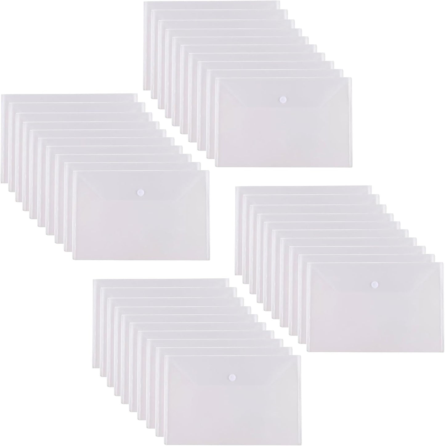 11 x 17 Clear Large Plastic Envelopes Document File Storage Holder 40 Pack Hook Loop Closure