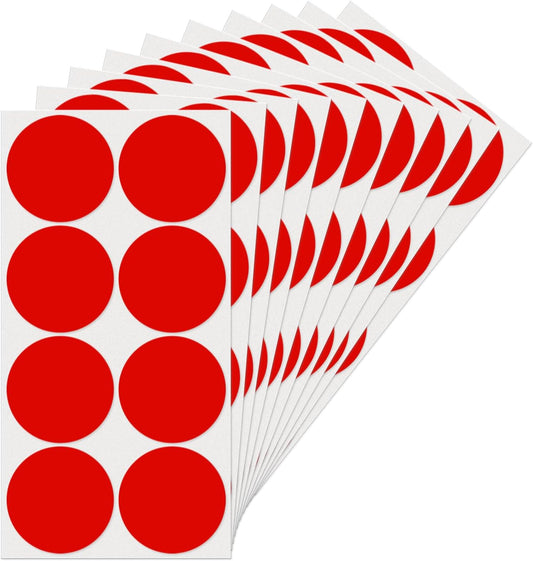 Red Dot Stickers 2 Inches Round Sticker, Circle Colored Labels Color Coding Labels for Office Classroom Toddlers Activity 80 Pieces