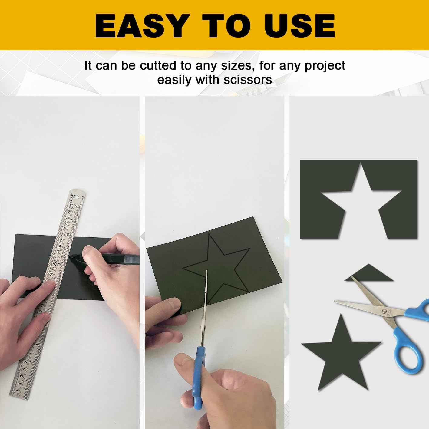 Magnetic Adhesive Sheets, 4x6 inch,12 Pack, Flexible Magnet with Self Adhesive Backing for Crafts and Pictures.(4x6 Inch)