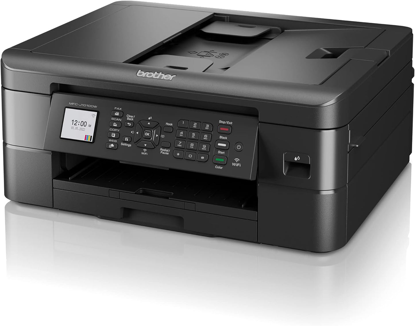 Brother MFC-J1010DW Wireless Color Inkjet All-in-One Printer with Mobile Device and Duplex Printing, Refresh Subscription and Amazon Dash Replenishment Ready (Renewed Premium) - Lumora Desk