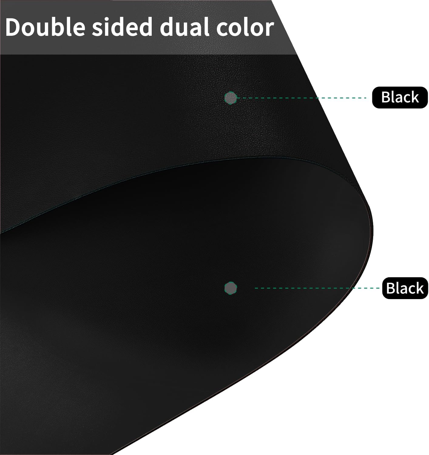 Table Protector for Dining Room Table,1.8mm Thick,36x60 Inch Table Protector,Dining Table Cover,Table Cover Protector,Dining Table Protector(Black+Black,36x60)