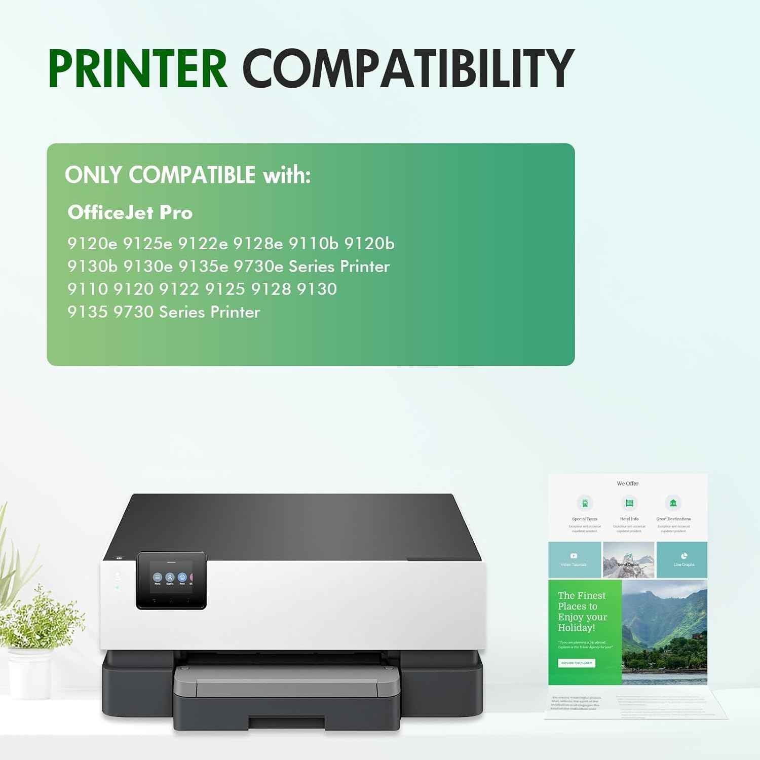936 936XL 9125e 9120e Ink Cartridges Combo Pack: Replacement for HP 936e 936XL 936 Ink Cartridges for HP Printers OfficeJet Pro 9730e 9130 9135e 9122e 9128e 9110b 9120