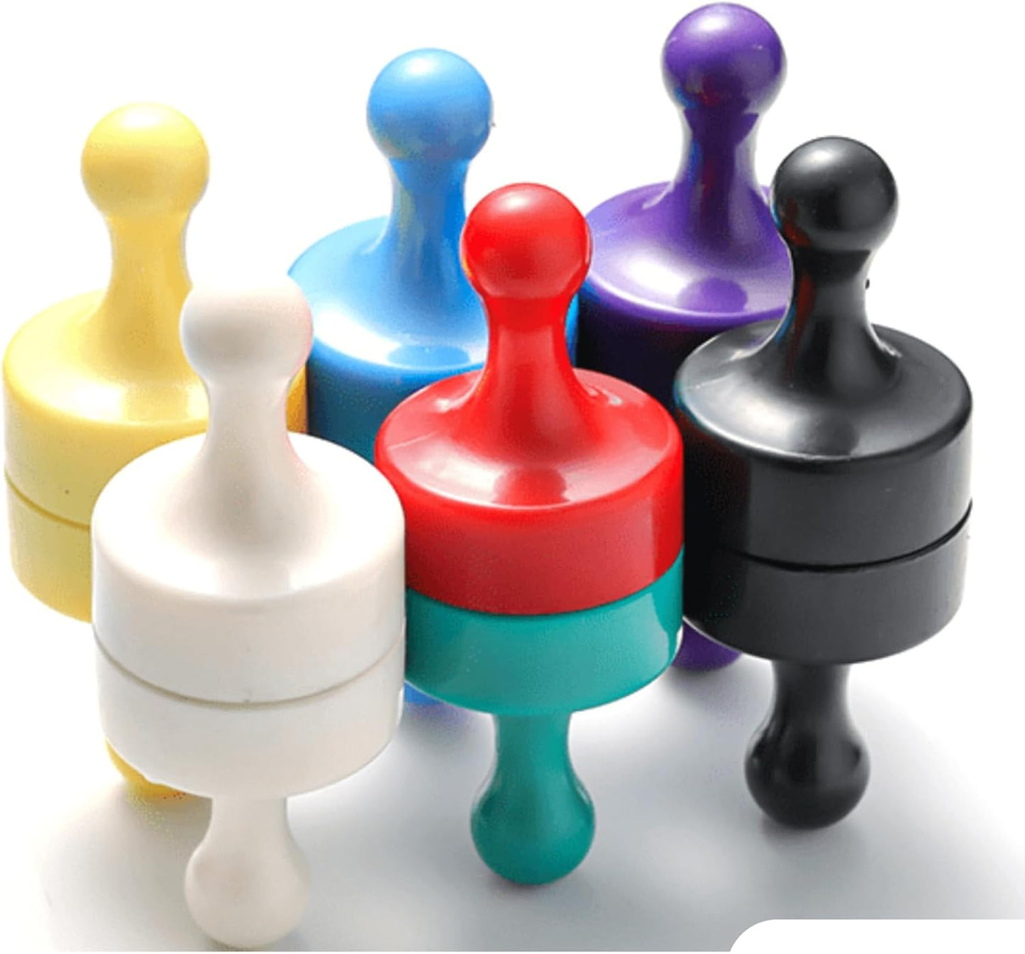 6PCS Powerful Neodymium Magnets, Pawn-Shaped - Strong Fridge/Refrigerator and Whiteboard Magnet, Ideal for Office, Kitchen, Crafts - Rare Earth, Heavy Duty (Black)