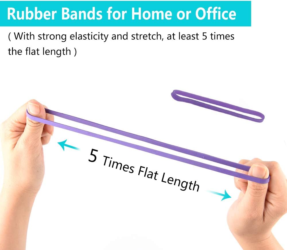 Coopay 12 Inches Extra Large Rubber Bands, 30 Pieces Heavy Duty Trash Can Band Bulk, Strong Elastic for Office Supply School Home, Garbage Cans, File Folders (Purple)