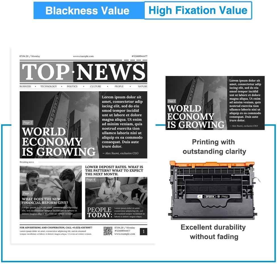 37A Black Toner Cartridge M607 M608 Compatible for HP 37A CF237A 37X LaserJet Enterprise M607n M607dn M608dn M608n M608x M608dh M608dh M609x M609 MFP M633 M632 M631 M631h M633fh Printer Ink (1-Pack)