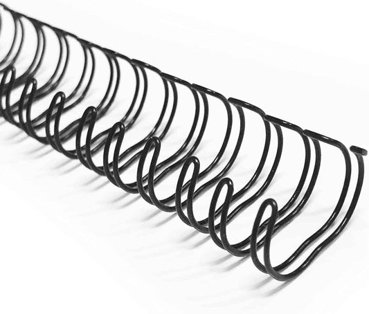 TOTiyea 50 Pack Double Loop Wire Binding Spines, 3/4 Inch Diameter, 2:1 Pitch,21-Loop, Black, 180 Sheets Capacity, Letter Size