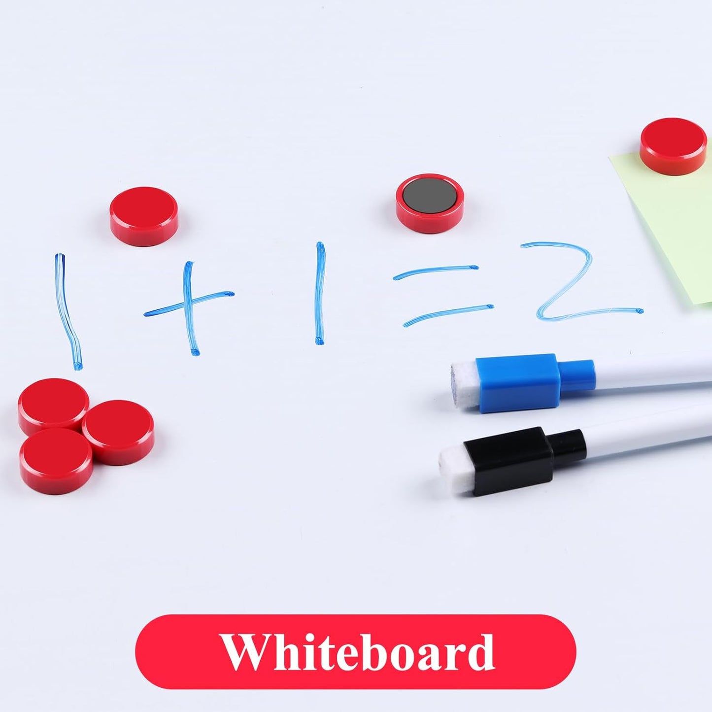 Strong Fridge Magnets 30-Pack, Small Round Refrigerator Magnets, Heavy Duty Mini Magnets for Whiteboard Fridge Locker Crafts Office Kitchen Classroom & School - Decorative Cute Magnet in Red