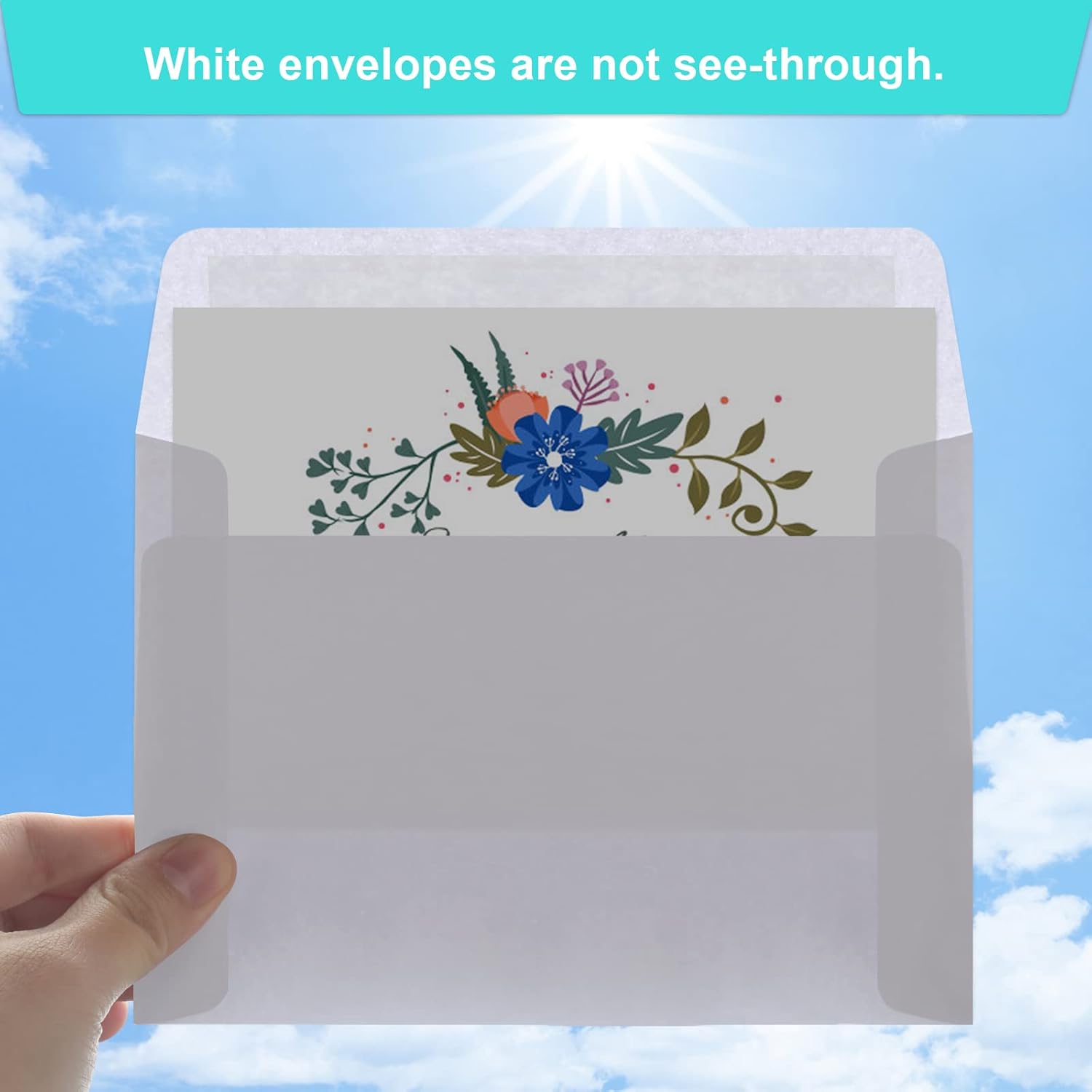 Joyberg 70 Packs A4 Envelopes, White, 4x6 Photo, Self Seal for Invitations, Weddings, Baby Shower, Photos, Postcards, Greeting Cards, Mailing - Lumora Desk