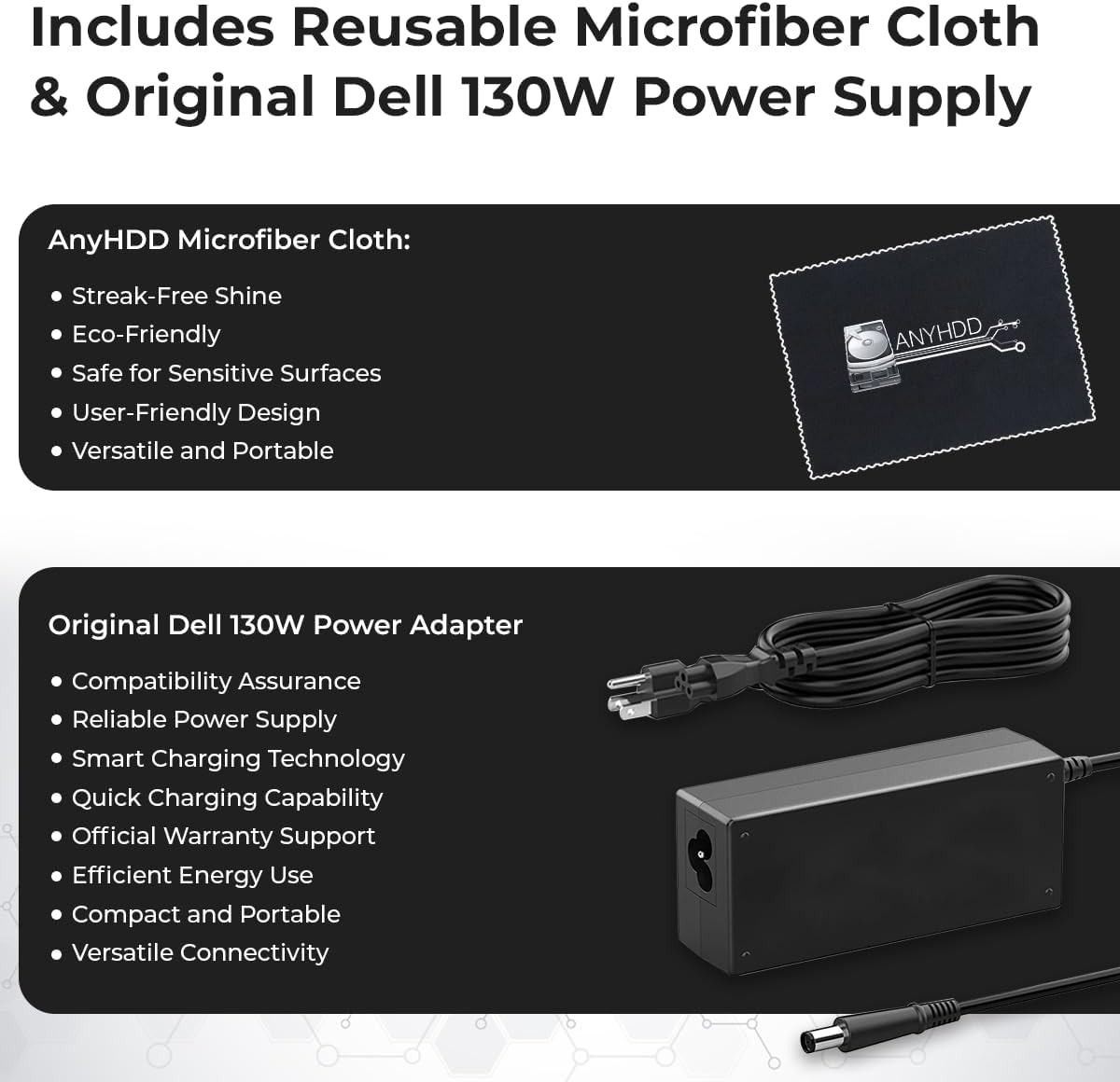D6000 Dell Docking Station Dual Monitor - USB C Universal Dock with 130W Adapter, HDMI, DisplayPort, USB-C Cables - Supports 4K Display (Renewed)