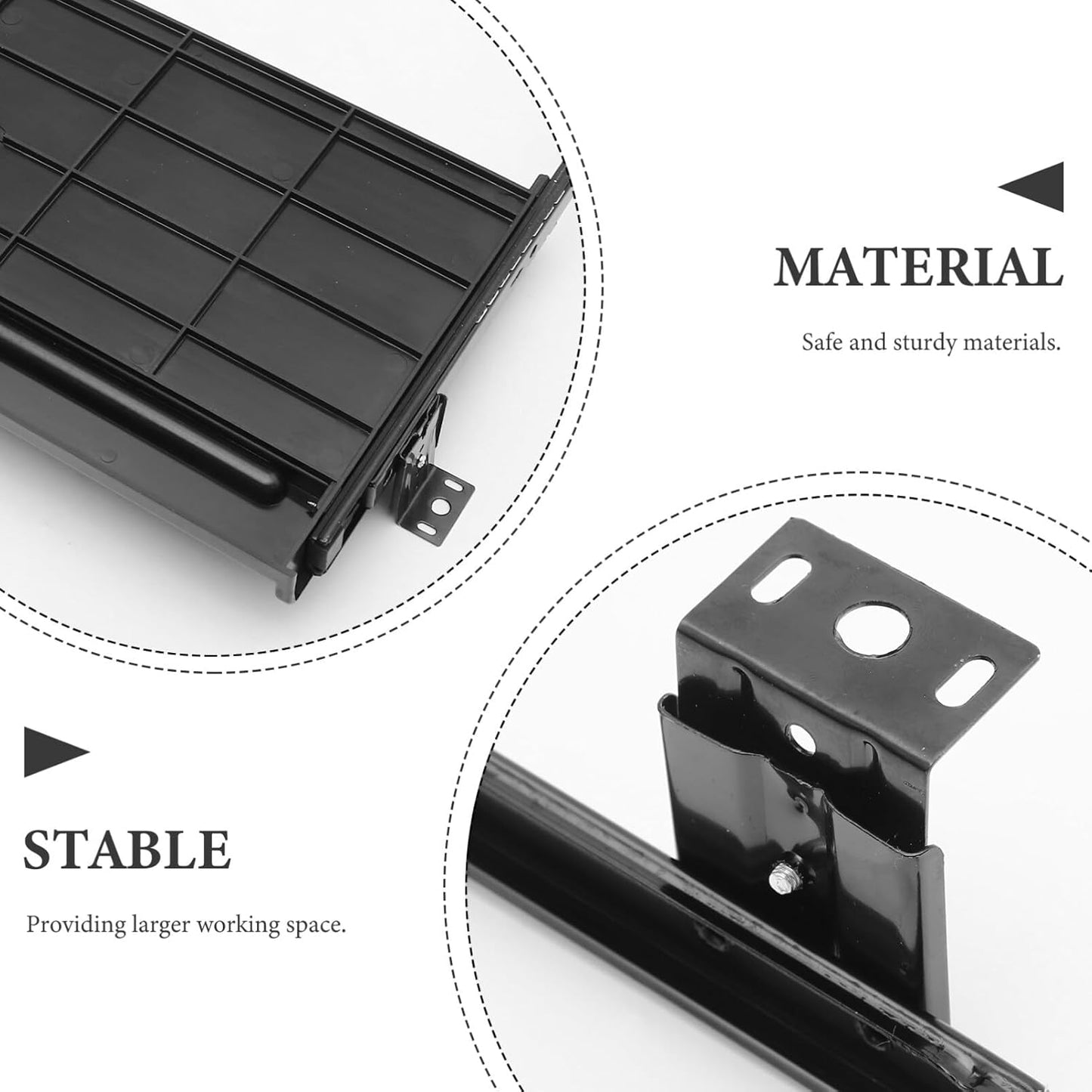 jojofuny 1 Set of Keyboard Tray Under Desk, Keyboard Sliding Tray Under Desk, Keyboard Drawer Slide Tray, Keyboard Shelf, for Home and Office