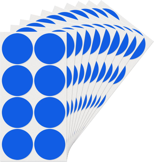 Blue Dot Stickers 2 Inches Round Sticker, Circle Colored Labels Color Coding Labels for Office Classroom Toddlers Activity 80 Pieces